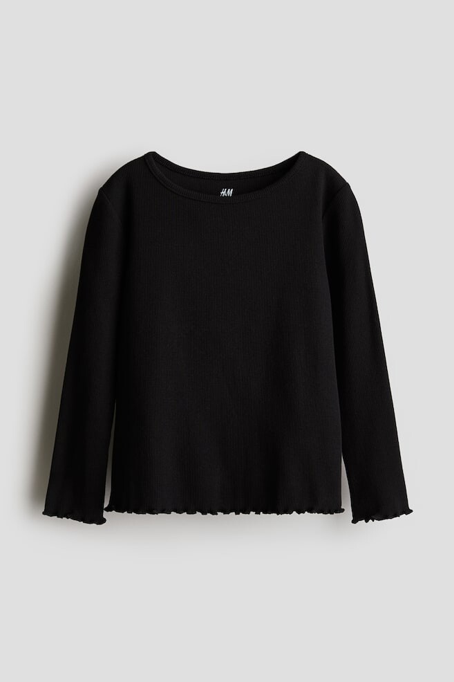 

Рубашка из джерси с длинными рукавами H&M, черный