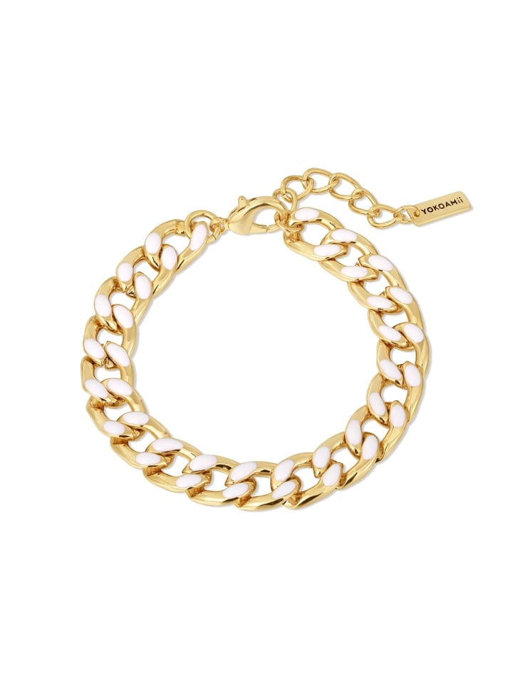

Yokoamii Браслет из металлического сплава с покрытием из желтого золота