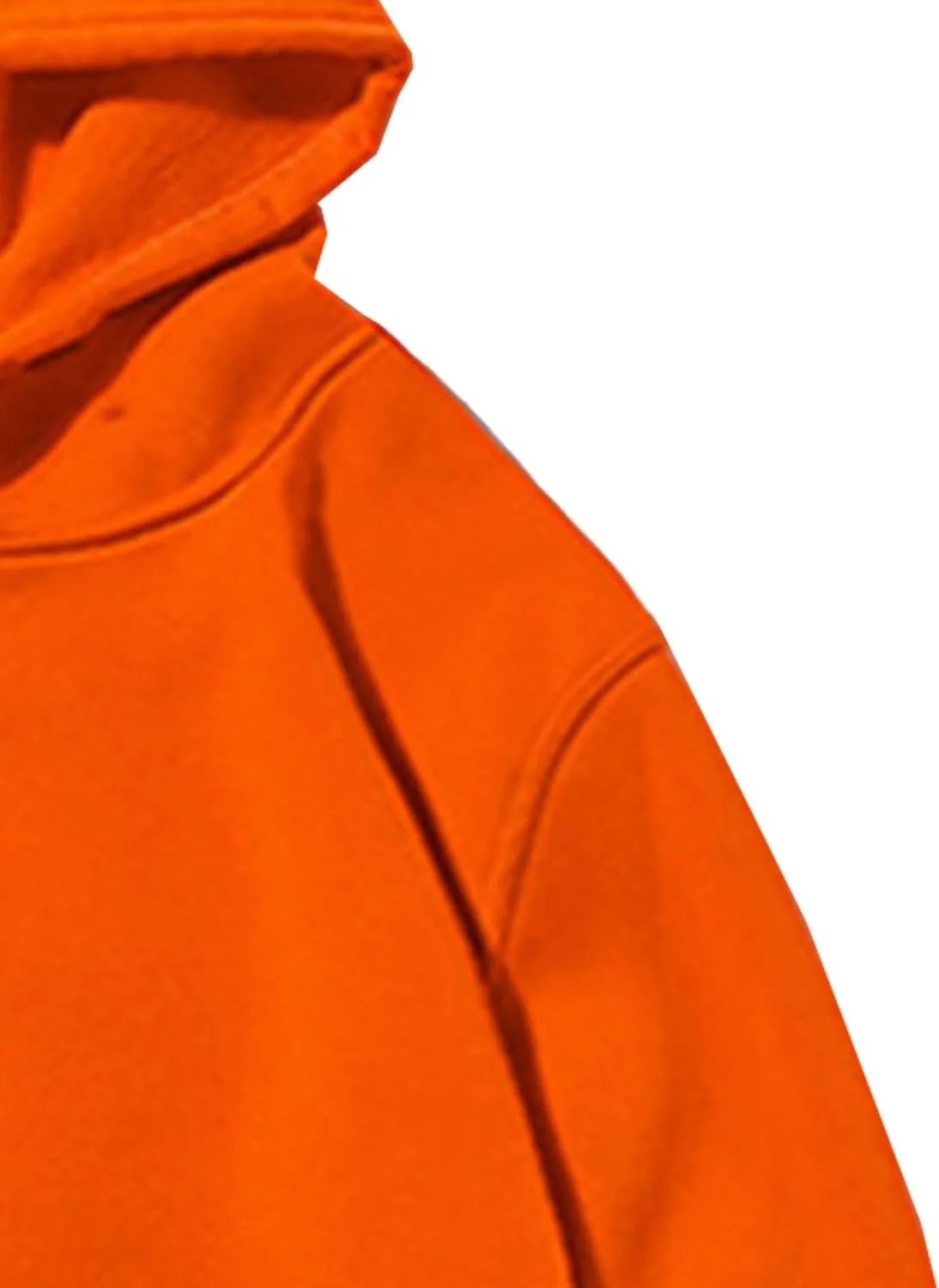 Мужская однотонная теплая худи unisex с капюшоном на шнурке — фото 3