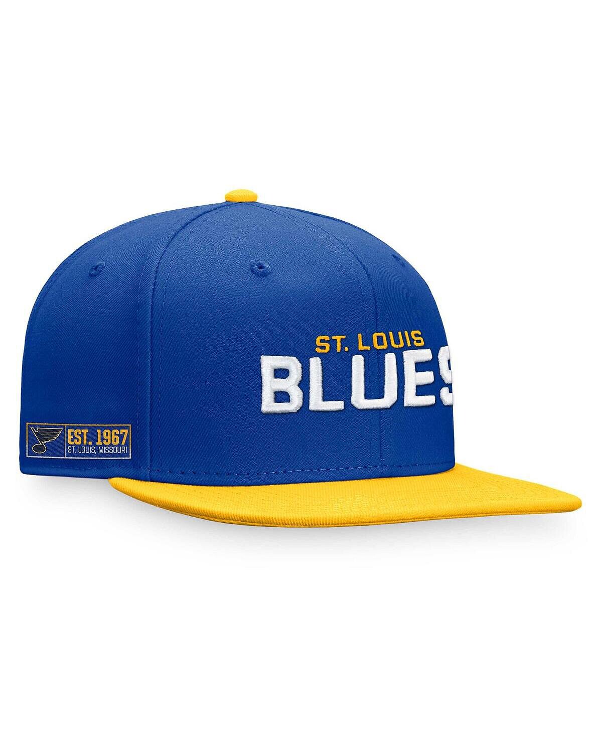 

Мужская фирменная сине-золотая шляпа St. Louis Blues Iconic Snapback с цветными блоками Fanatics