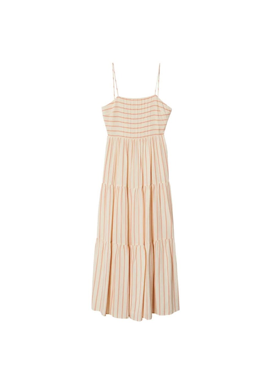 

Летнее платье MANGO Summer Dress Paola, бежевый