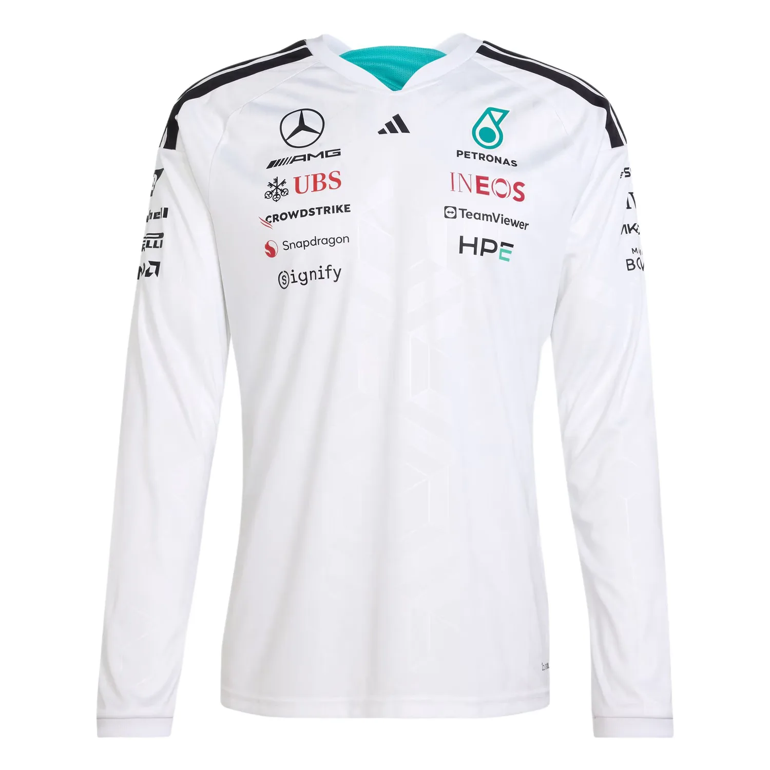 Футболка Mercedes AMG Petronas Formula 1 Team для мужчин, быстросохнущая Adidas, белый
