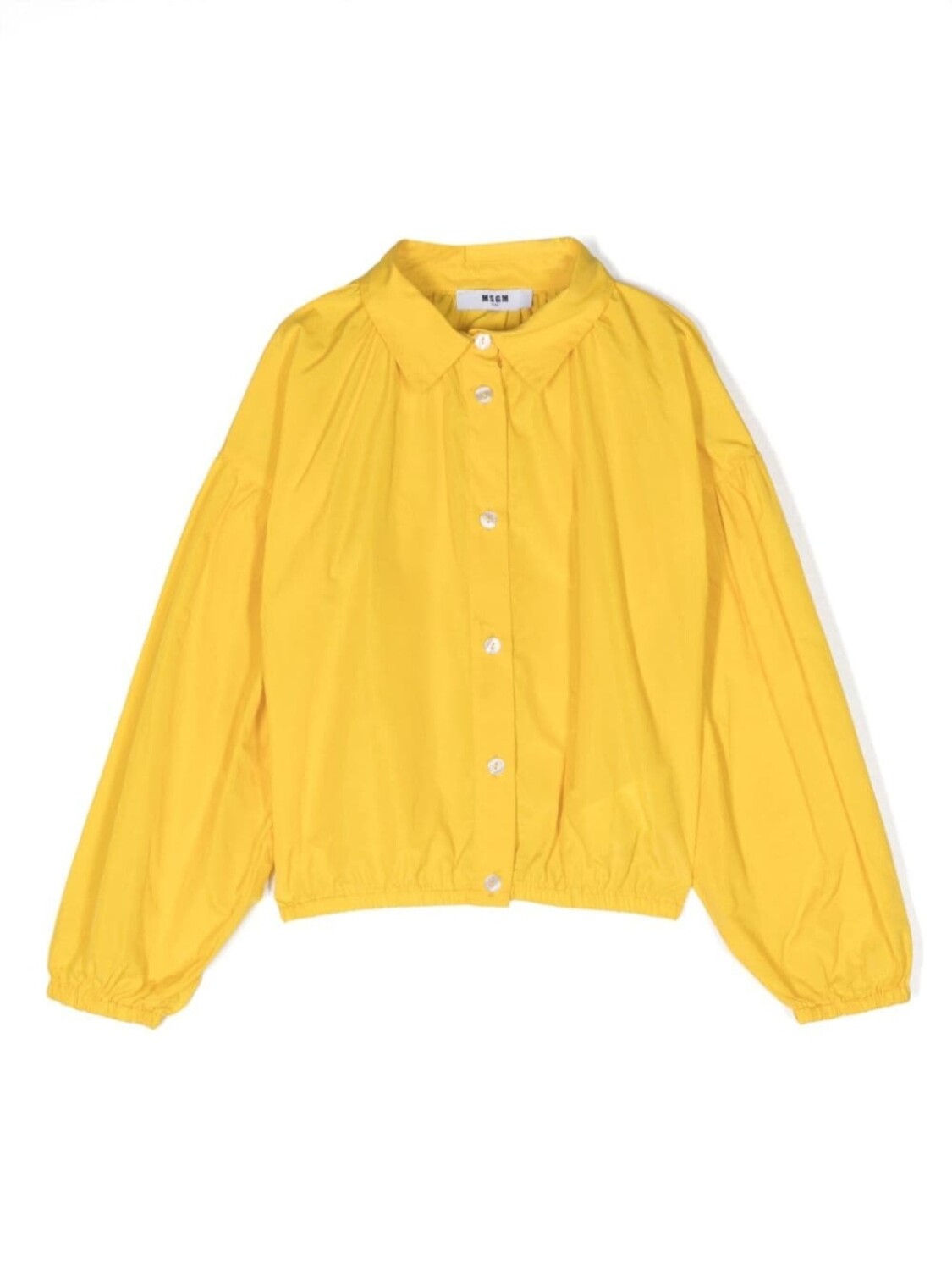 

MSGM Kids рубашка с приспущенными плечами, желтый