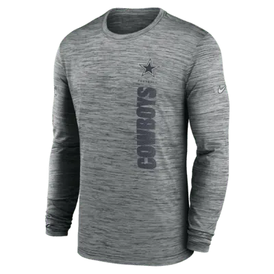 

Лонгслив Nike Dallas Cowboys Sideline Velocity, цвет Grey Heather