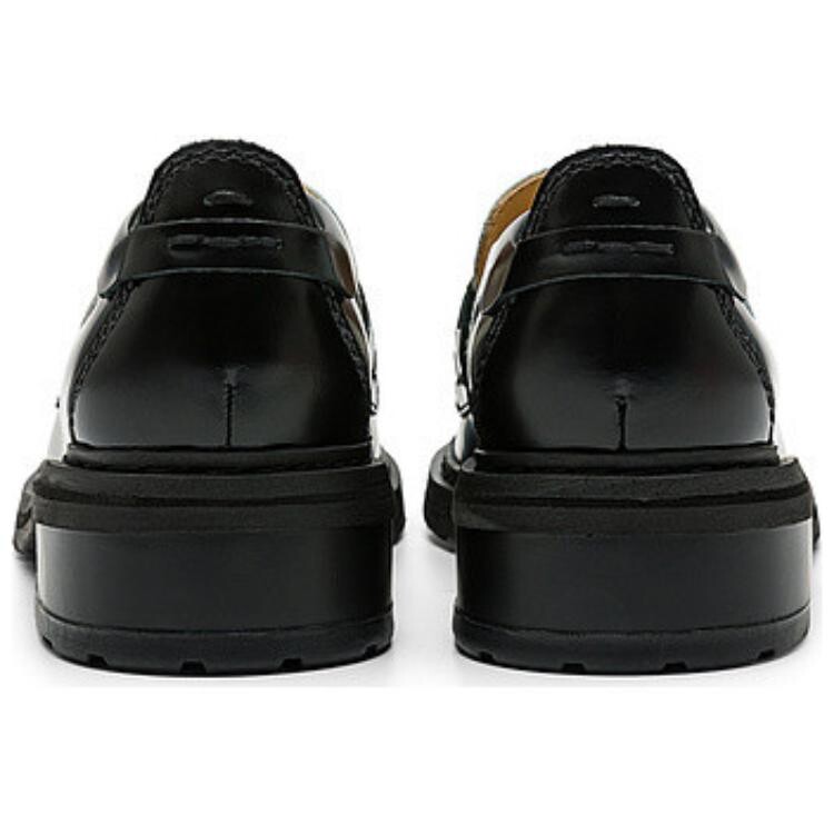 Лоферы женские черные/белые Clarks — фото 4