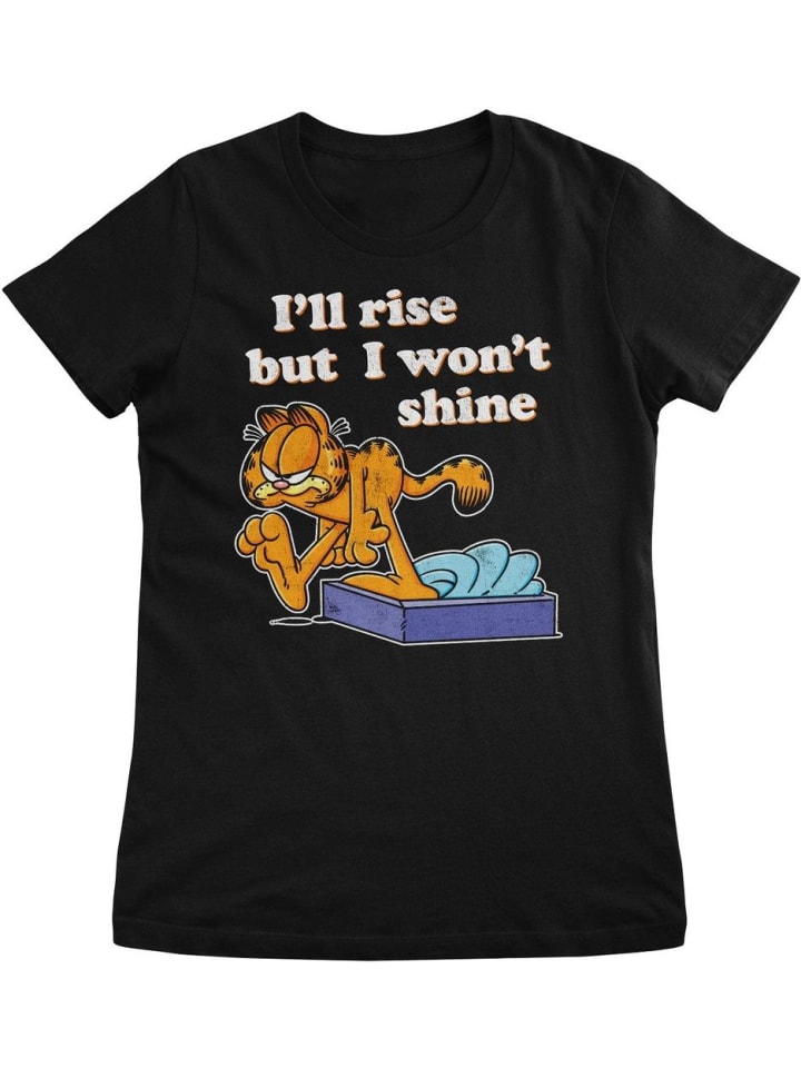 

Футболка с надписью Я восстану, но не буду сиять для девочек, черного цвета Garfield, Черный, Футболка с надписью Я восстану, но не буду сиять для девочек, черного цвета Garfield