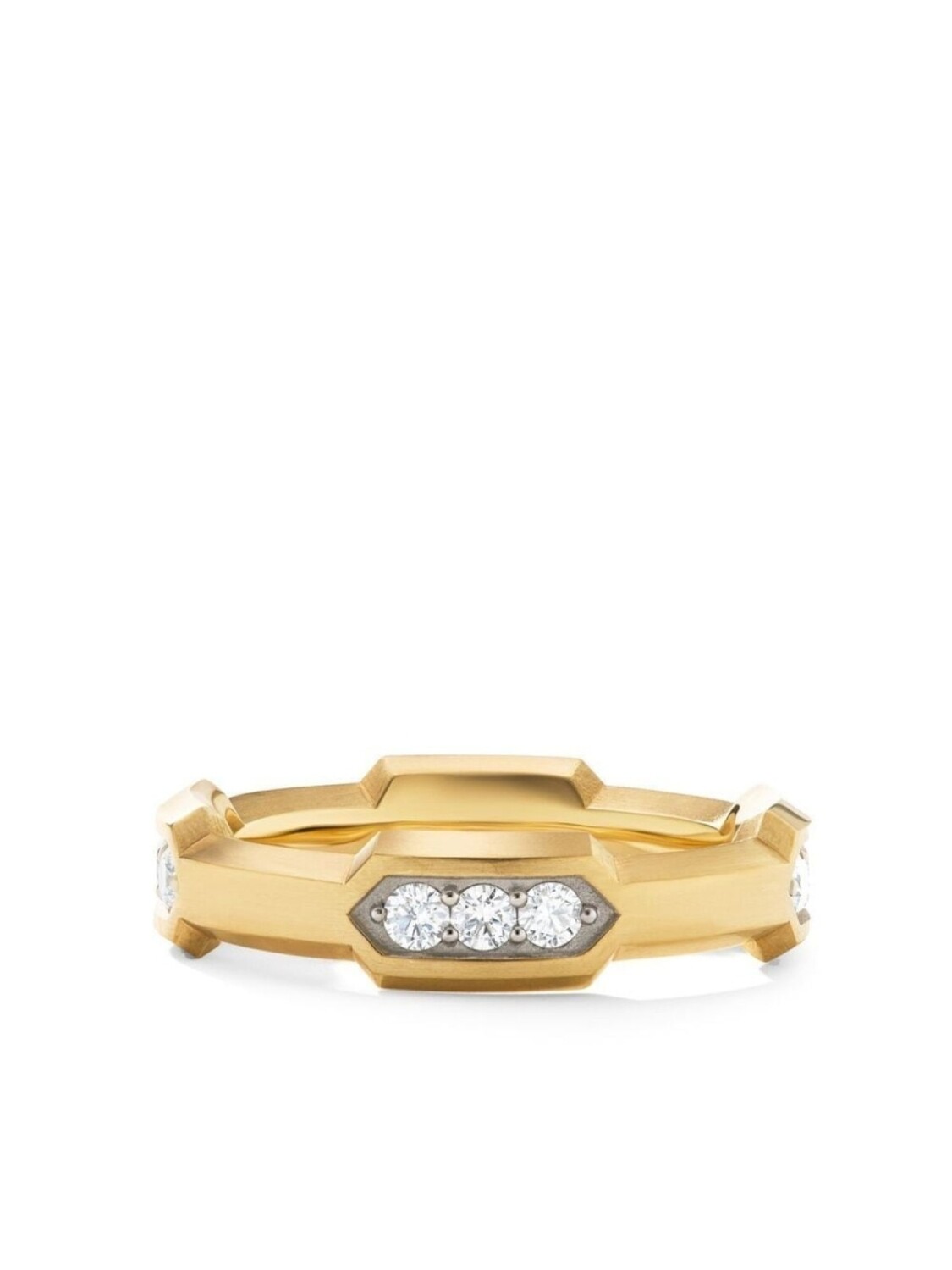 

Кольцо Hex из желтого золота с бриллиантами David Yurman, золотой