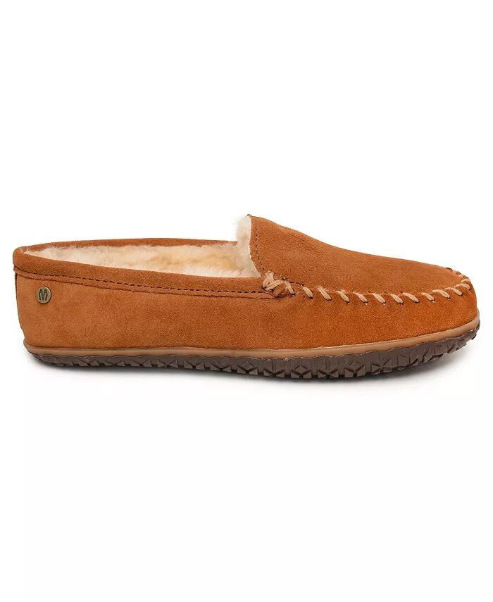 Мужские замшевые тапочки Tobie из овчины Minnetonka, коричневый — фото 3