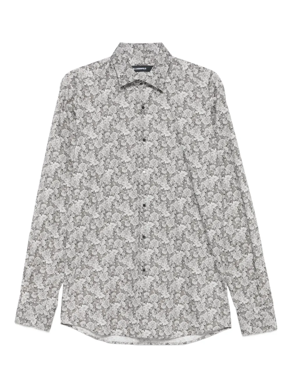 

Рубашка с цветочным принтом Karl Lagerfeld, серый