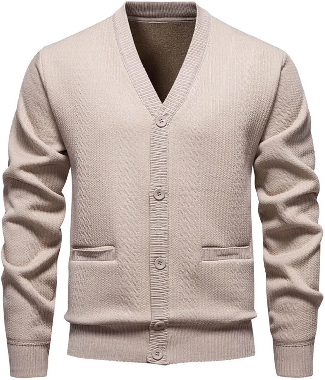 

Мужской кардиган с воротником на пуговицах, легкое пальто для повседневной носки