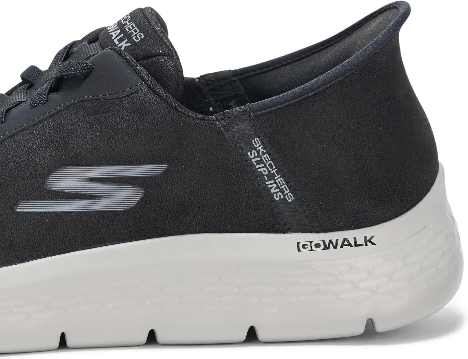 Мужские слипоны Skechers Hands Free Go Walk Flex - кроссовки Hands Up, Black — фото 4
