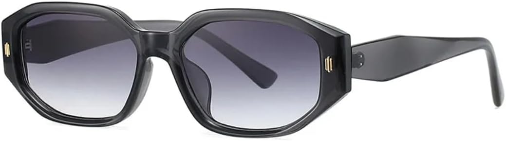 

Модные солнцезащитные очки Polygon Square для женщин с защитой от УФ-излучения UV400, в стиле ретро с заклепками, для мужчин с градиентным переходом цвета TVTBBVV, Grey Grey Gradient