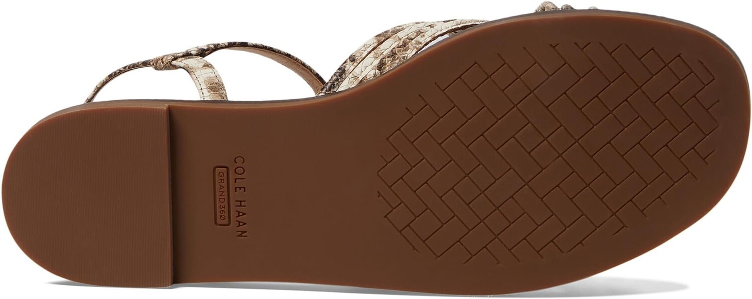 

Сандалии Cole Haan Jitney Knot Sandals, цвет Sandollar Soho Snake Prnt Leather