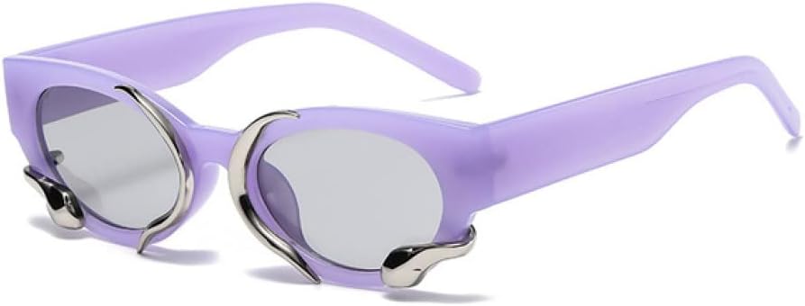 

Солнцезащитные очки MUTYNE в стиле стимпанк с изображением змеи, прямоугольной формы, для женщин и мужчин, в маленькой оправе, в стиле панк, с защитой от ультрафиолета UV400, Purpel