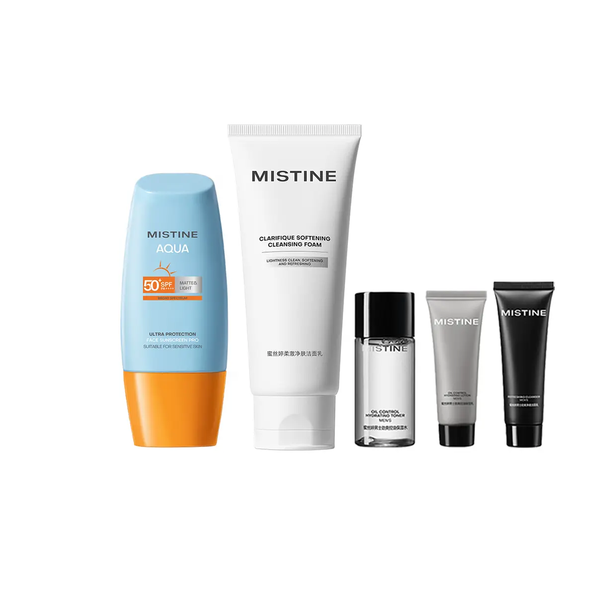 

Очищающий, освежающий и контролирующий жирность набор средств для ухода за кожей для мужчин увлажняющий, питательный, освежающий, с защитой от солнца Mistine