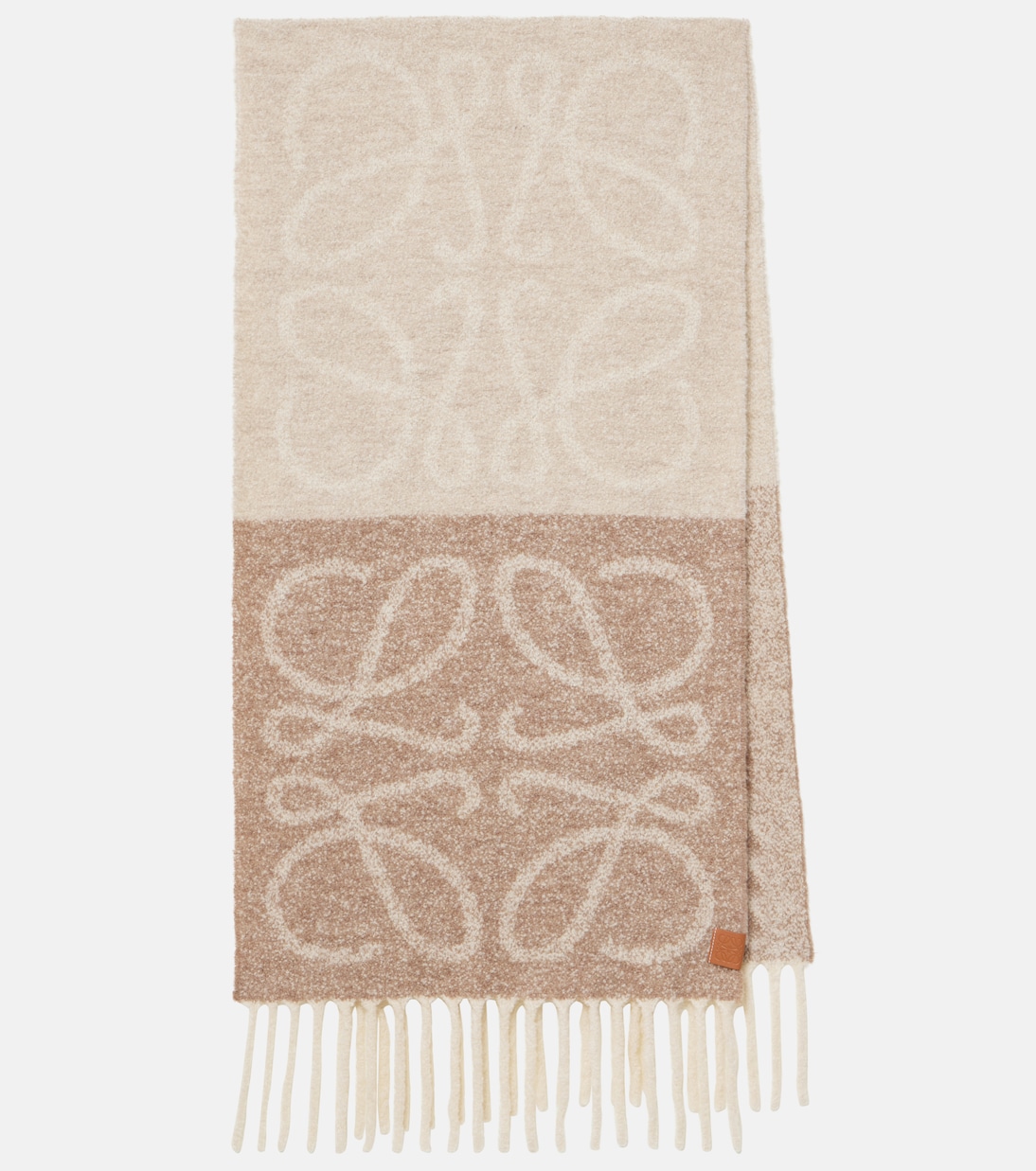 

Шарф из альпаки и шерсти Anagram Loewe, Beige/White