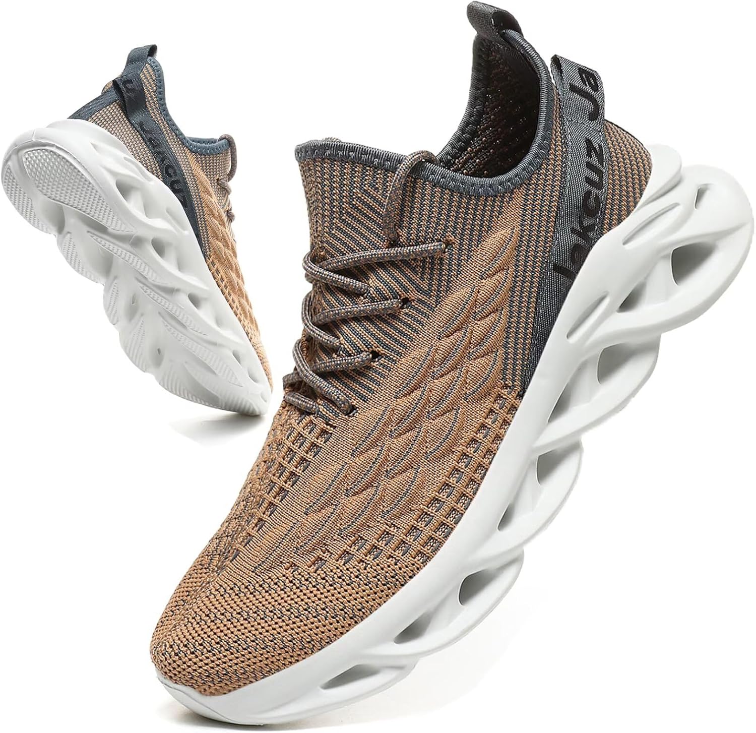 

Легкие мужские кроссовки Jakcuz больших размеров с сеткой и узором в виде рыбьей чешуи, белый/хаки