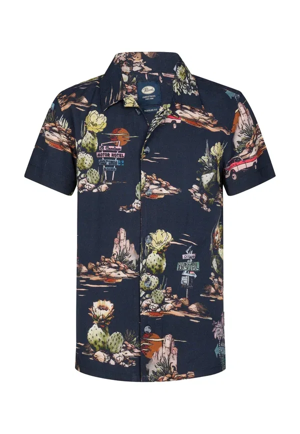 Рубашка Botanical Shirt Motel Shirt Petrol Industries, темно-синий