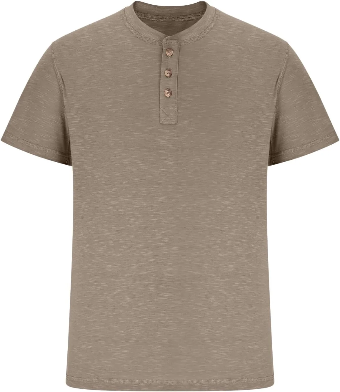 Мужская футболка хенли с коротким рукавом slim-fit — фото 2