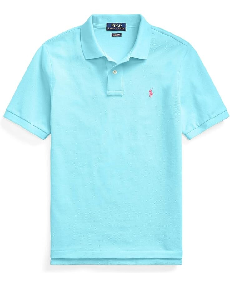

Поло Polo Ralph Lauren Kids Cotton Mesh Polo Shirt, цвет Turquoise Nova