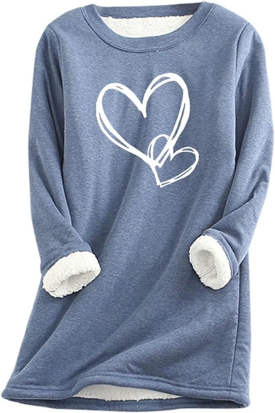 

Женская толстовка с флисовой подкладкой и длинными рукавами KICILVS