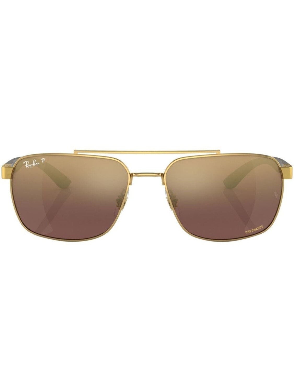 

Солнцезащитные очки в прямоугольной оправе Ray-Ban, золотистый