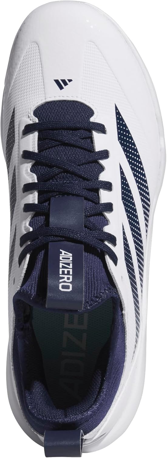 Мужские бейсбольные кроссовки Adidas Adizero Impact 2.0, белый/синий/темно-синий — фото 4