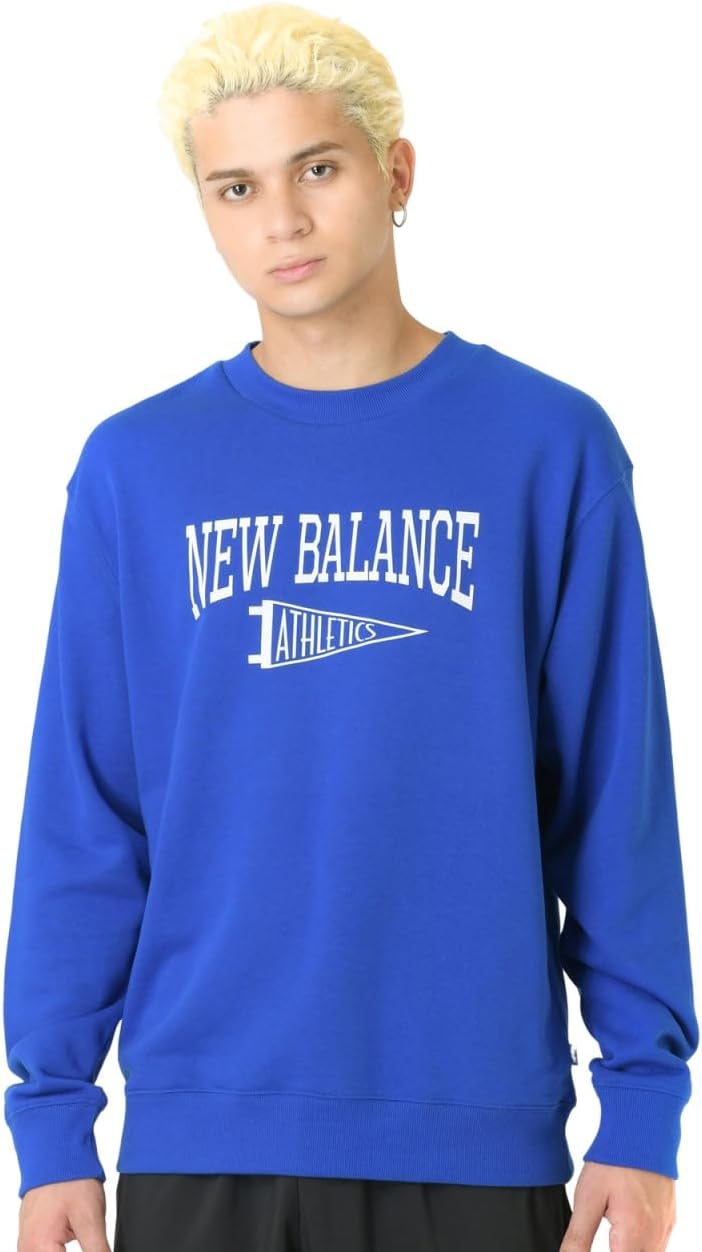

Мужская толстовка New Balance (MT43950) из плотной ткани, с изображением вымпена, с круглым вырезом
