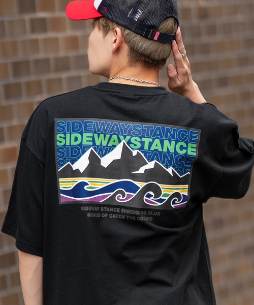 

Футболка с коротким рукавом, графический принт SIDEWAY STANCE, черный