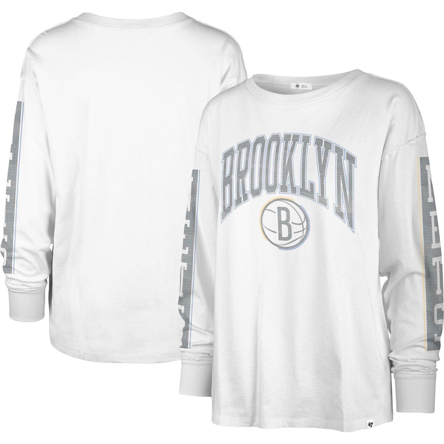 

Женская белая футболка с длинным рукавом '47 Brooklyn Nets City Edition SOA, Белый, Женская белая футболка с длинным рукавом '47 Brooklyn Nets City Edition SOA