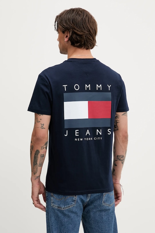 

Хлопковая футболка Tommy Jeans, темно-синий