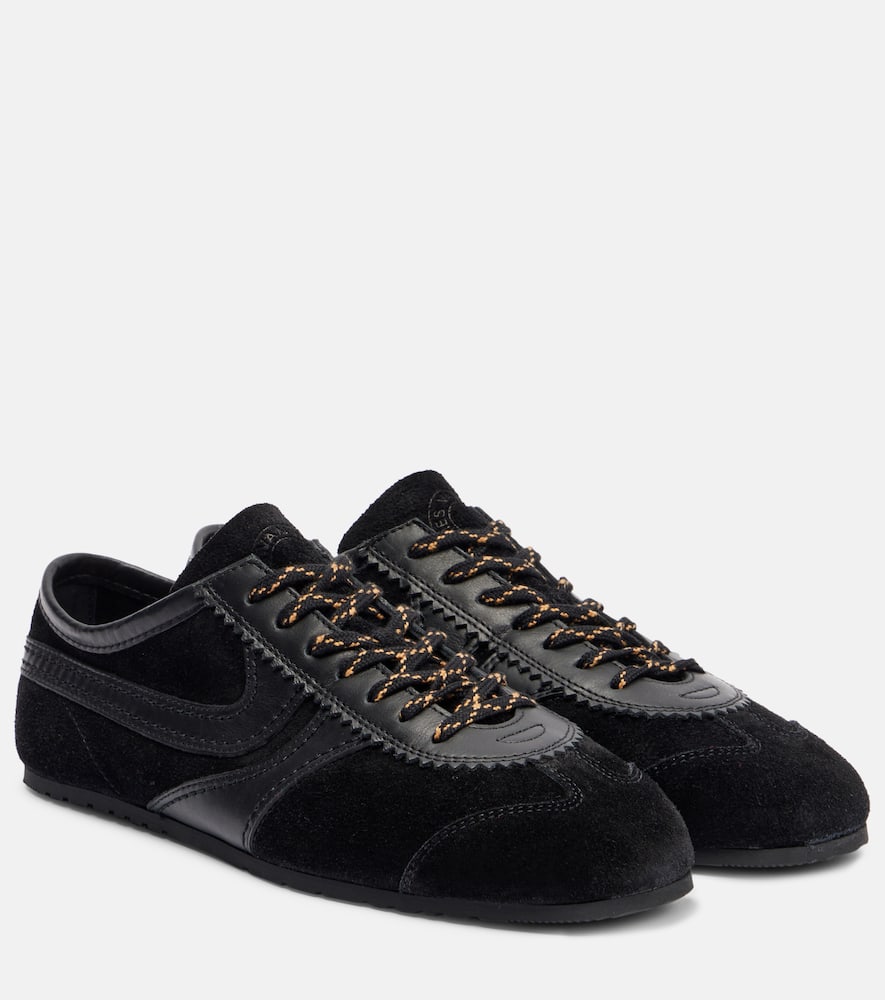 Кроссовки из замши с кожаными вставками Dries Van Noten, Black