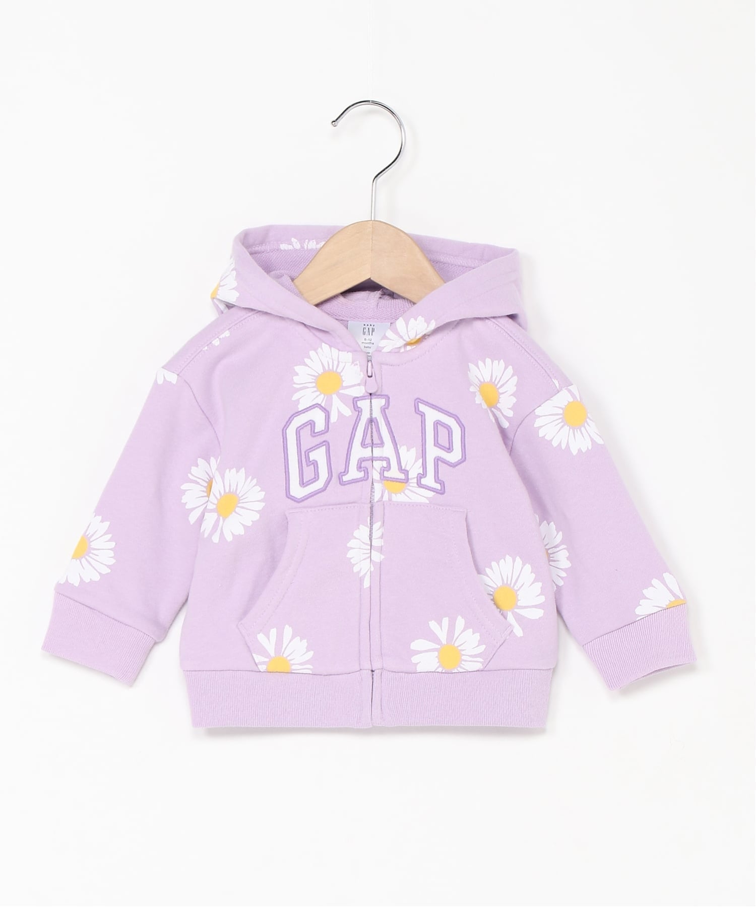 (K)babyGap Свободный крой, логотип GAP, махровая ткань, толстовка на молнии, NOSTALGIC LAVENDER — фото 3