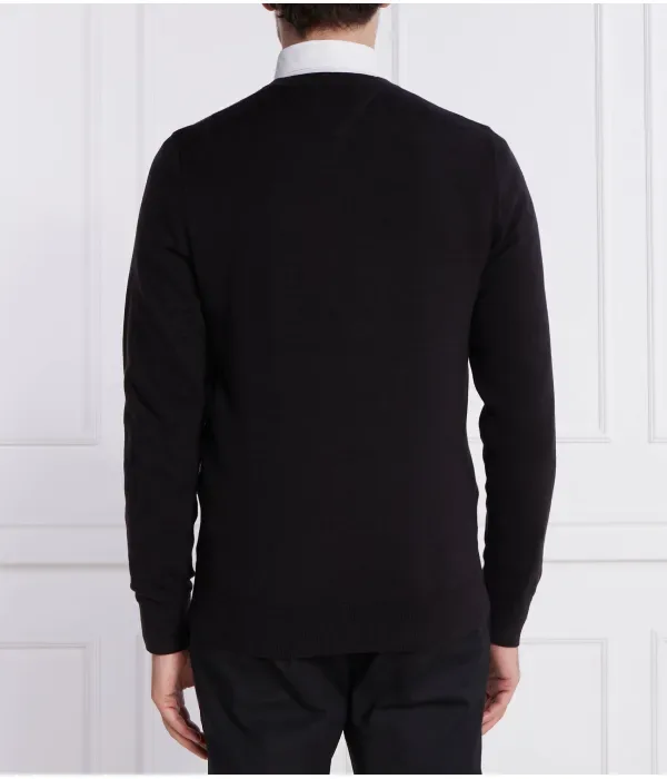 Свитер classic fit Tommy Hilfiger, черный — фото 4