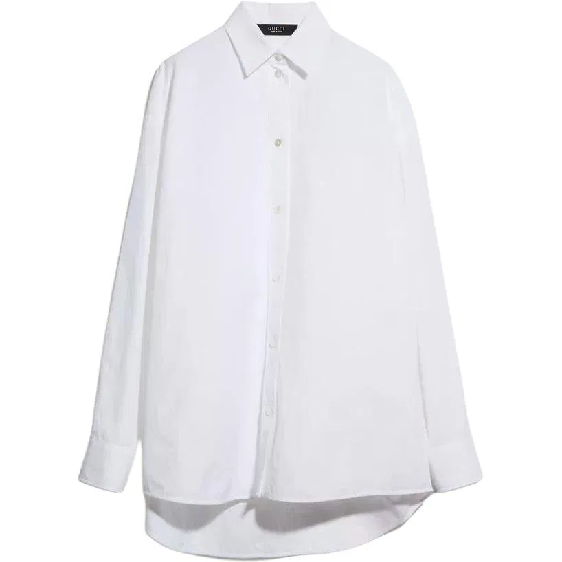 Рубашка GUCCI классическая, с отложным воротником, белый — фото 4