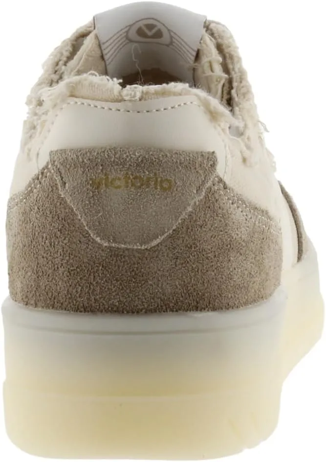 Кроссовки Victoria Unisex Seul Fransige Canvas & Passende VelourslederEinsatzen & Durchscheinende Sohle 1257146 fur Erwachsene, бежевый — фото 3