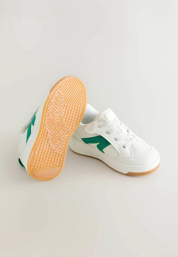 Детские туфли на эластичных шнурках Next, White/Green — фото 3