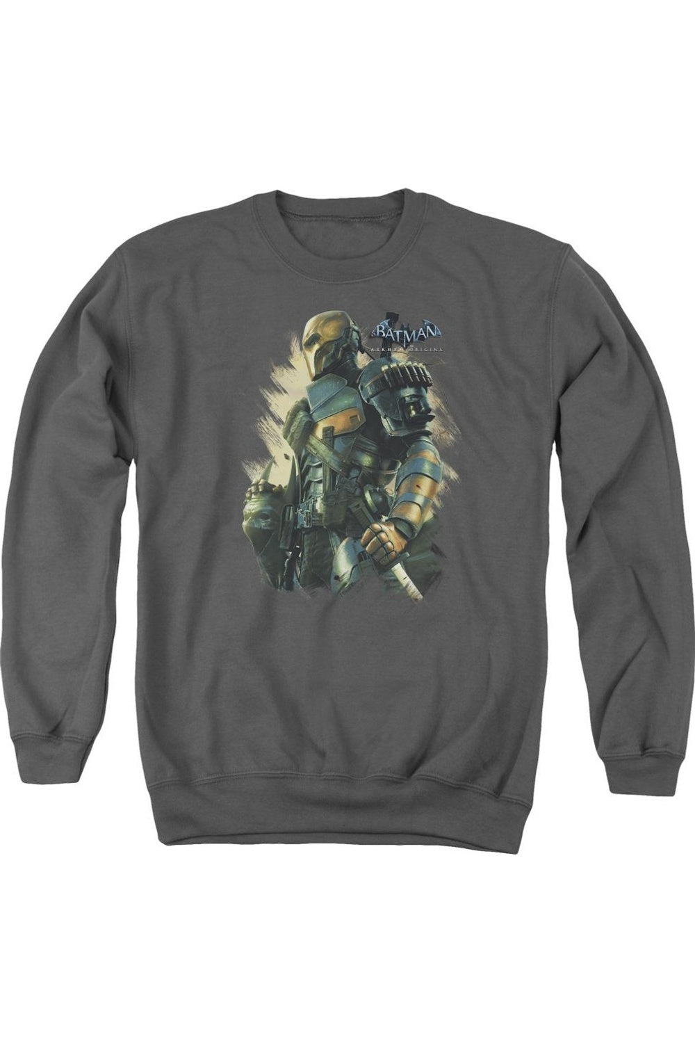 

Толстовка Batman Arkham Origins Deathstroke для взрослых с круглым вырезом Gildan, цвет charcoal