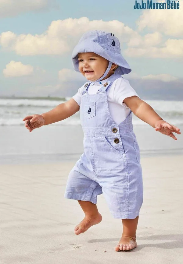 Стандартные комбинезоны в полоску "лодка" Jojo Maman Bébé, Blue