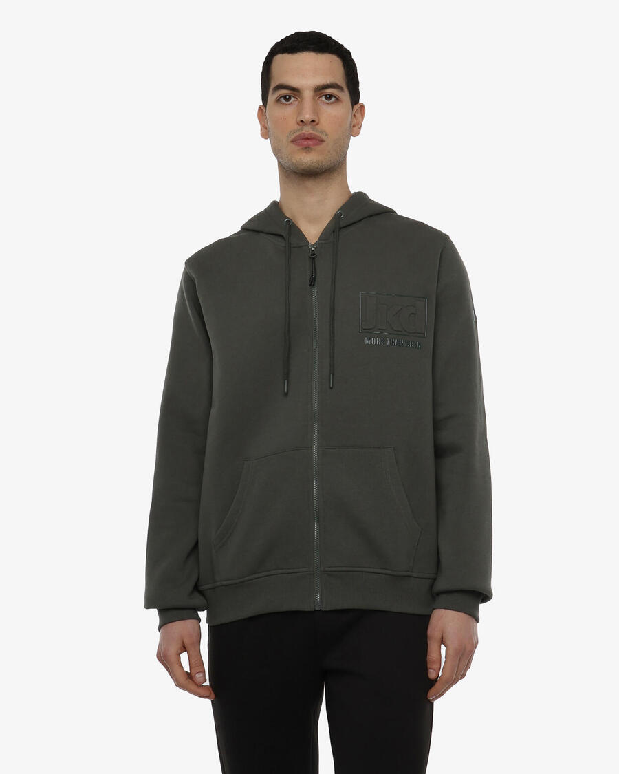 

JAKED Темно-зеленая хлопковая фитнес-толстовка для мужчин