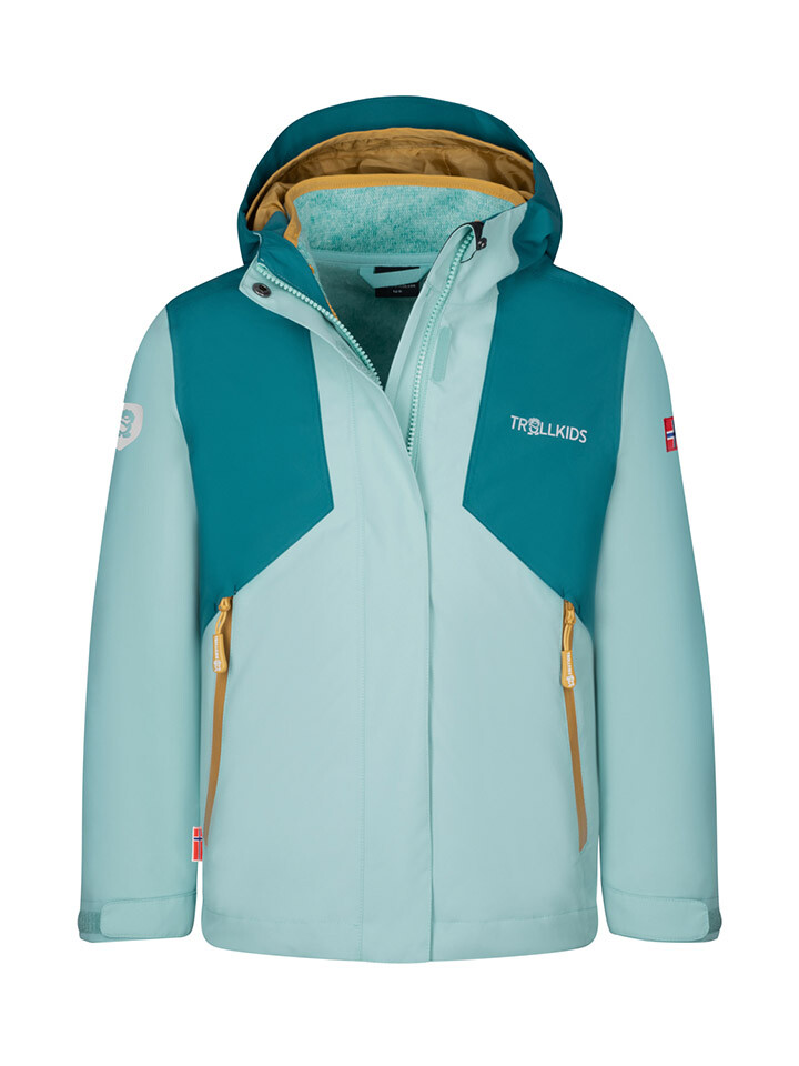 

Функциональная куртка Trollkids 3in1 Preikestolen, бирюзовый, Зеленый, Функциональная куртка Trollkids 3in1 Preikestolen, бирюзовый