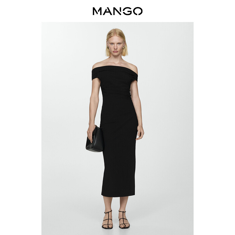

Женское платье Mango с открытыми плечами, темно-коричневый