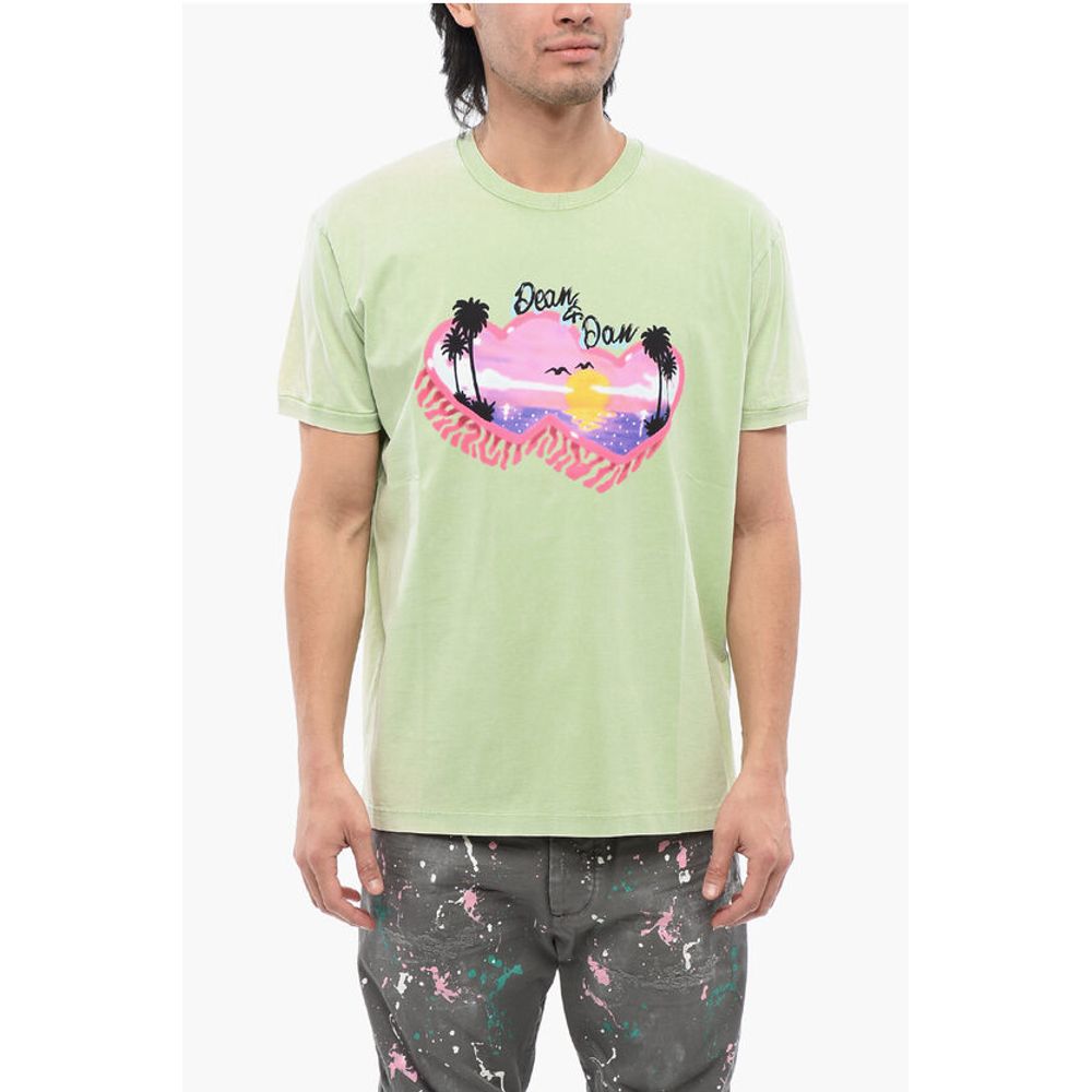 

Футболка Muscle Fit с пляжным принтом Dsquared2, Green