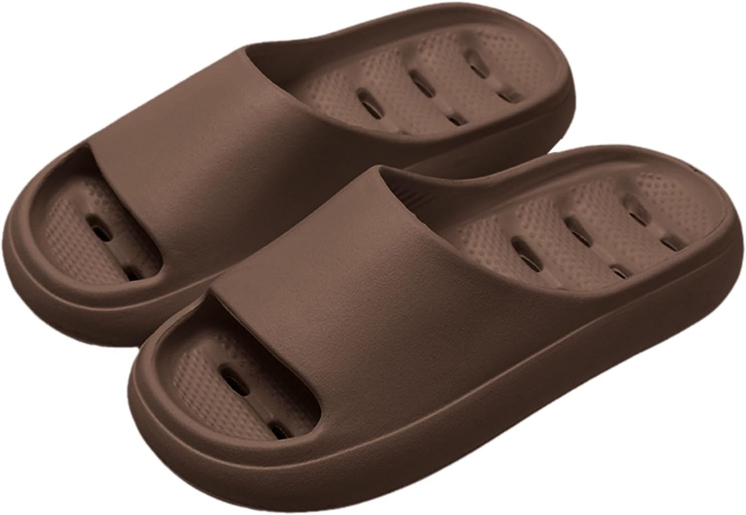 

Тапочки-подушки для женщин и мужчин, быстросохнущие, для душа, ванной комнаты, с нескользящей толстой подошвой, ультрамягкие, пляжные сандалии Generic, Coffee