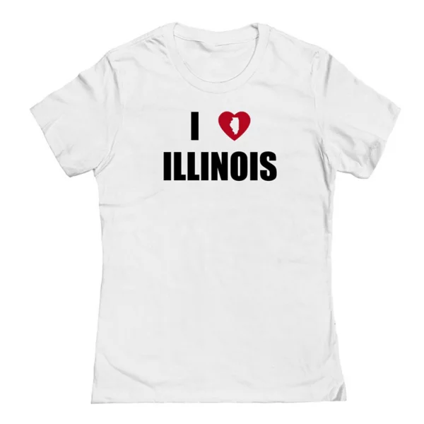 

Футболка Junior'S i Heart с графическим принтом Illinois Unbranded, белый