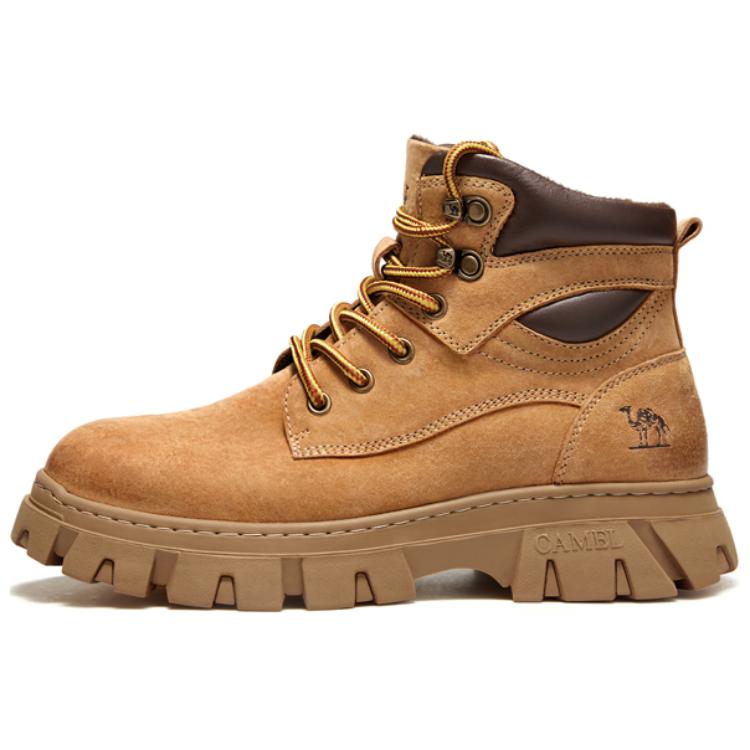 

Износостойкие короткие мужские ботинки для улицы, увеличивающие рост, высота 5 см CAMEL, Desert Yellow