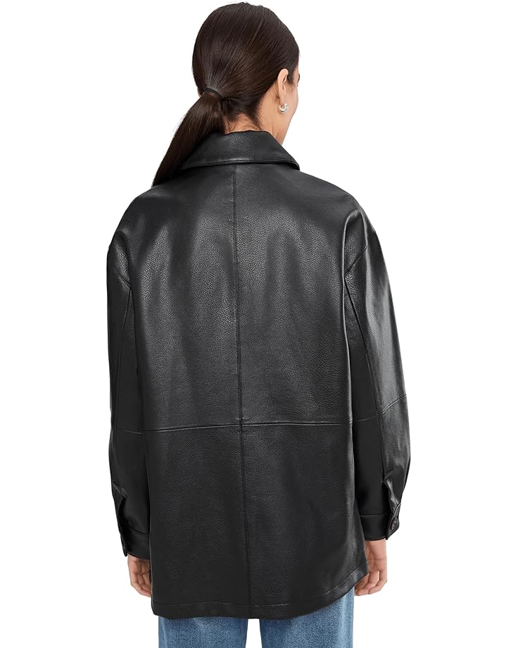Женский блейзер Levi's из искусственной кожи, Black/Blk — фото 4