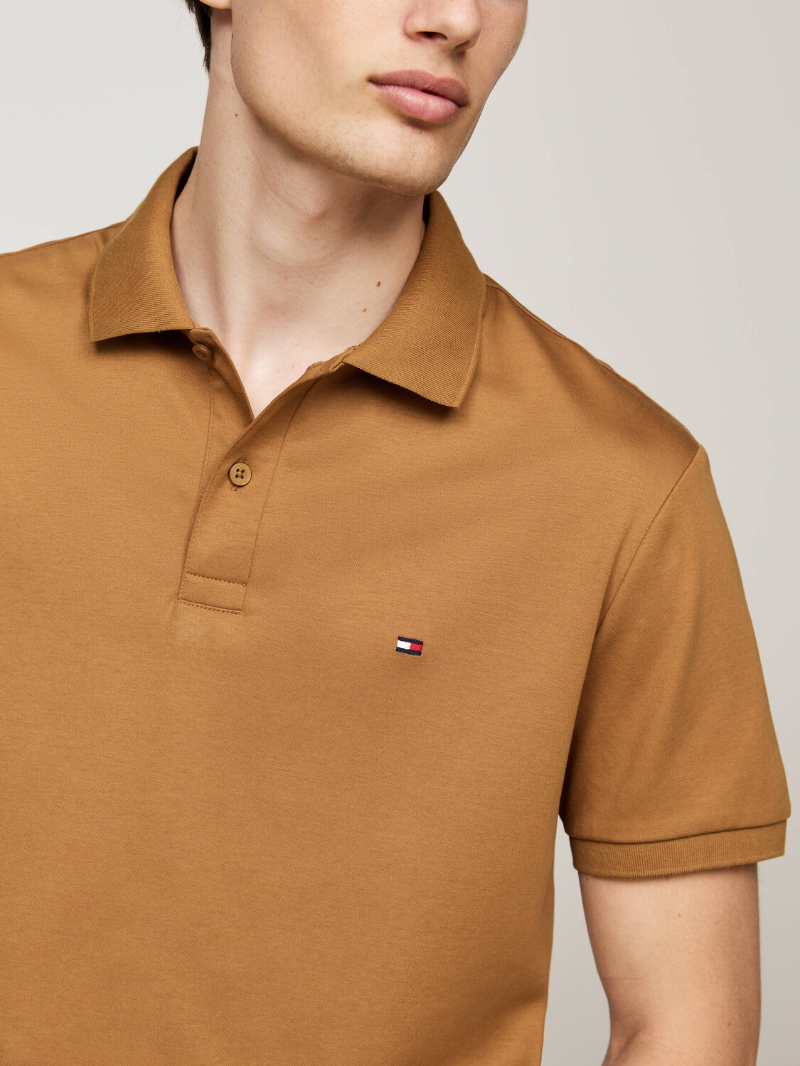 Поло Tommy Hilfiger Regular Fit, цвет senape — фото 4