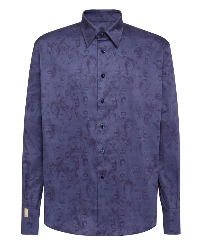 

Футболка с изображением льва Billionaire, синий