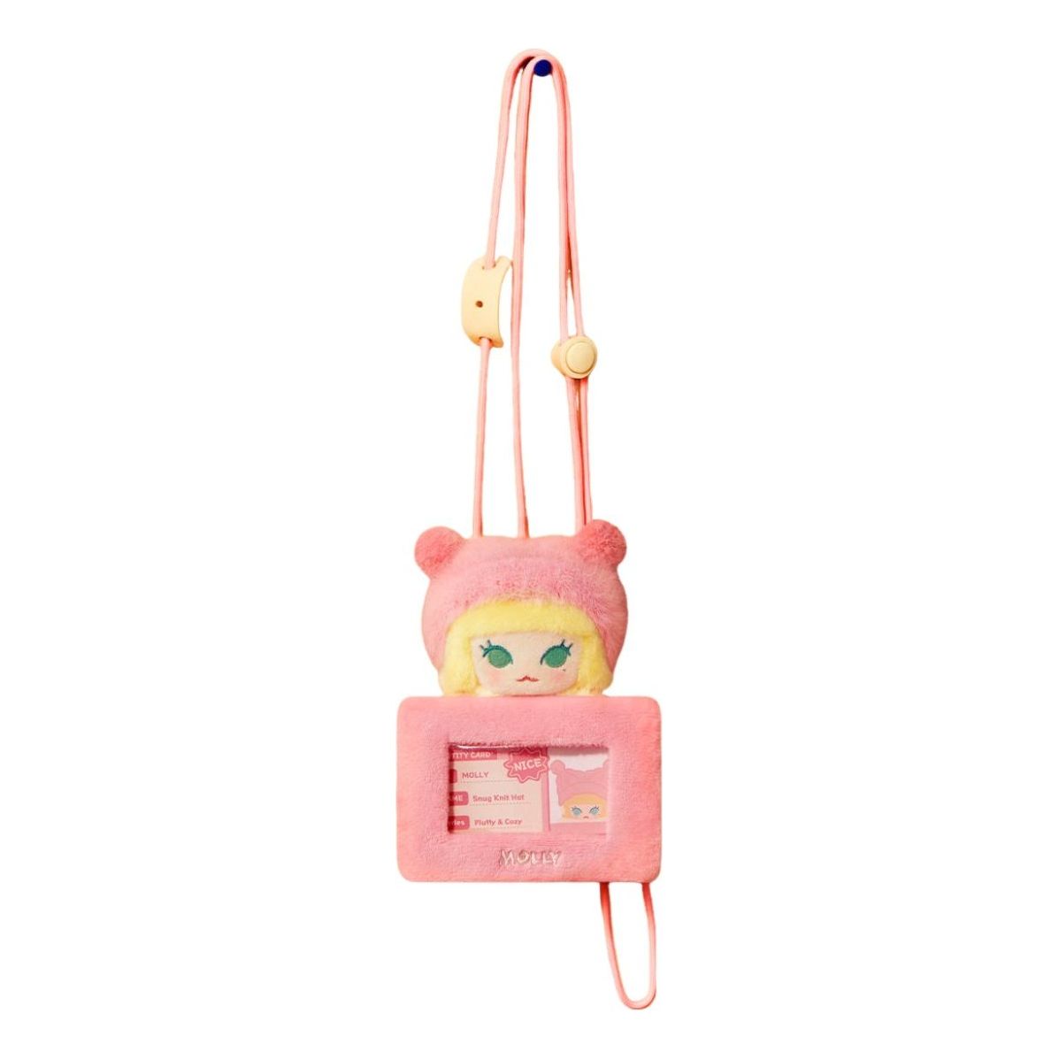 

Подвеска-держатель для карт Pop Mart Pop Bean Fluffy and Cozy 'Вязаная шапочка Molly'